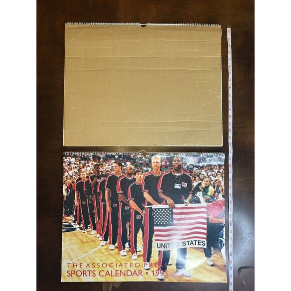 Vintage 1993 The Associated Press United States Sports Large Calendar RARE - Picture 2 of 4